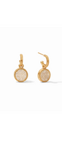 Julie Vos | Fleur-de-Lis Hoop & Charm Earring | CZ