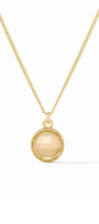 Julie Vos | Fleur-de-Lis Solitaire Necklace | Iridescent Champagne