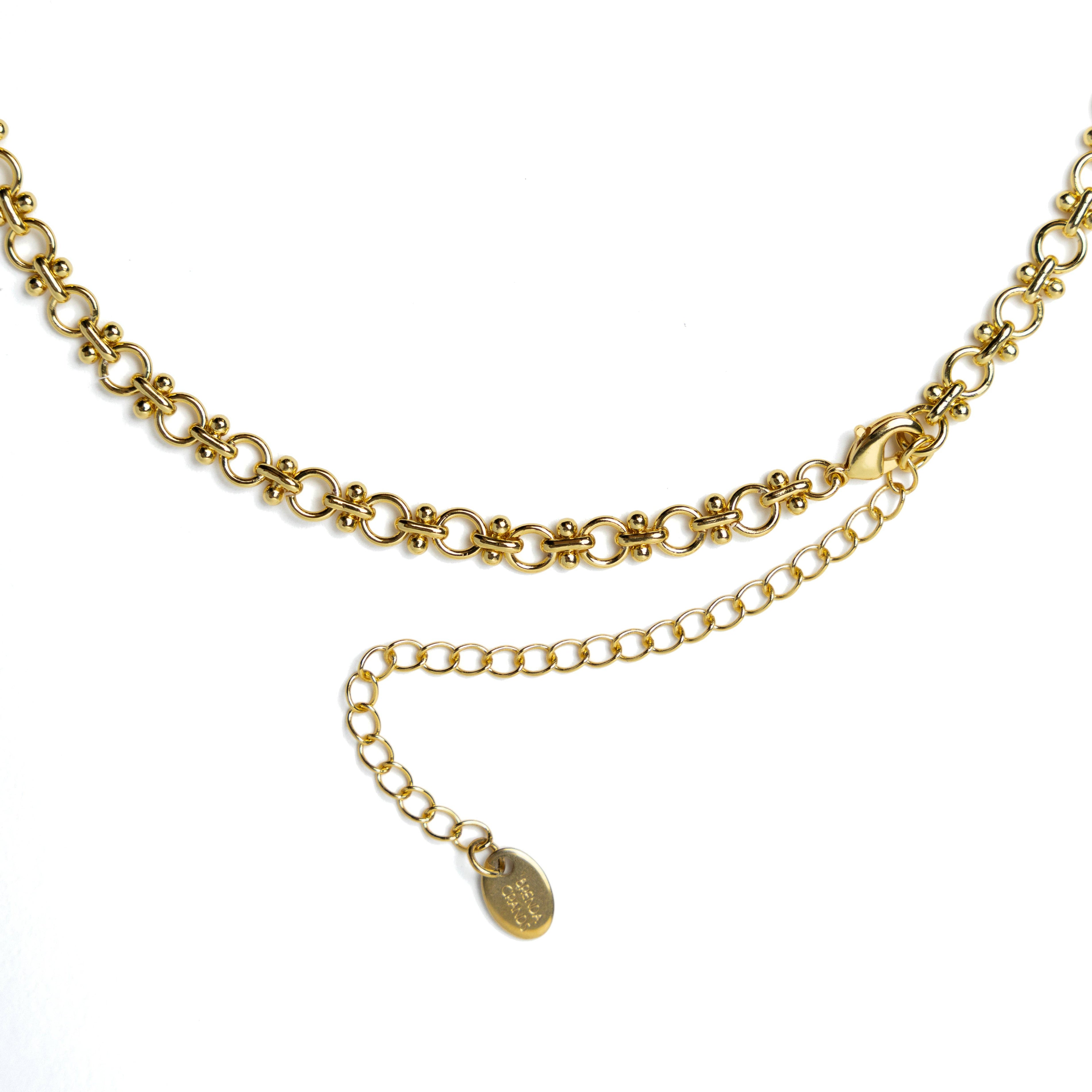 24K Gold Plated Necklace | Gold Circle Link