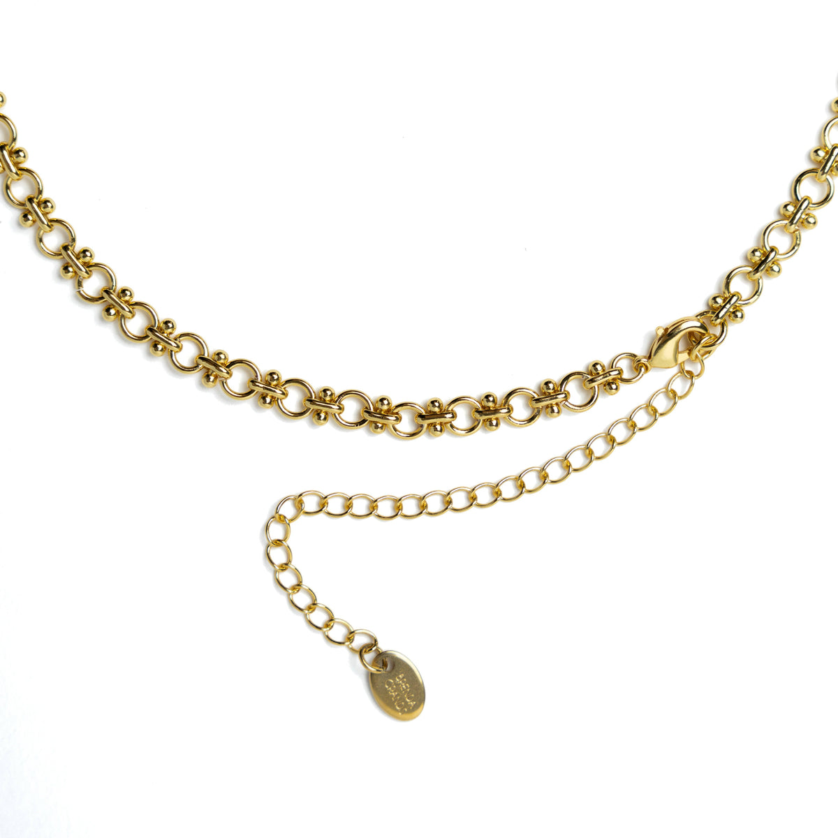 24K Gold Plated Necklace | Gold Circle Link