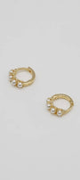 18K Gold Plated Huggies | Pearl
