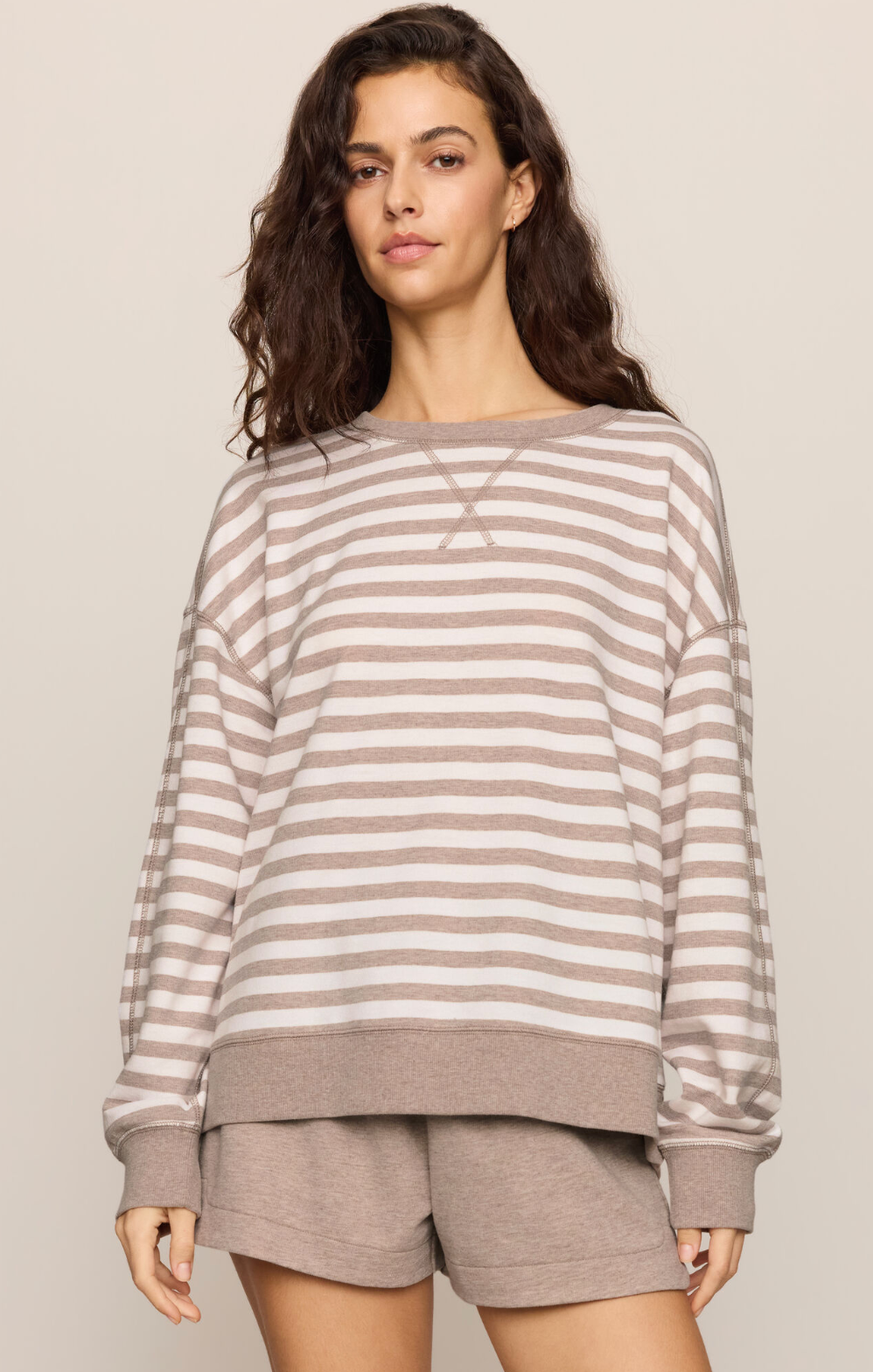 Z Supply | The Everyday Striped Crew | Heather Ash