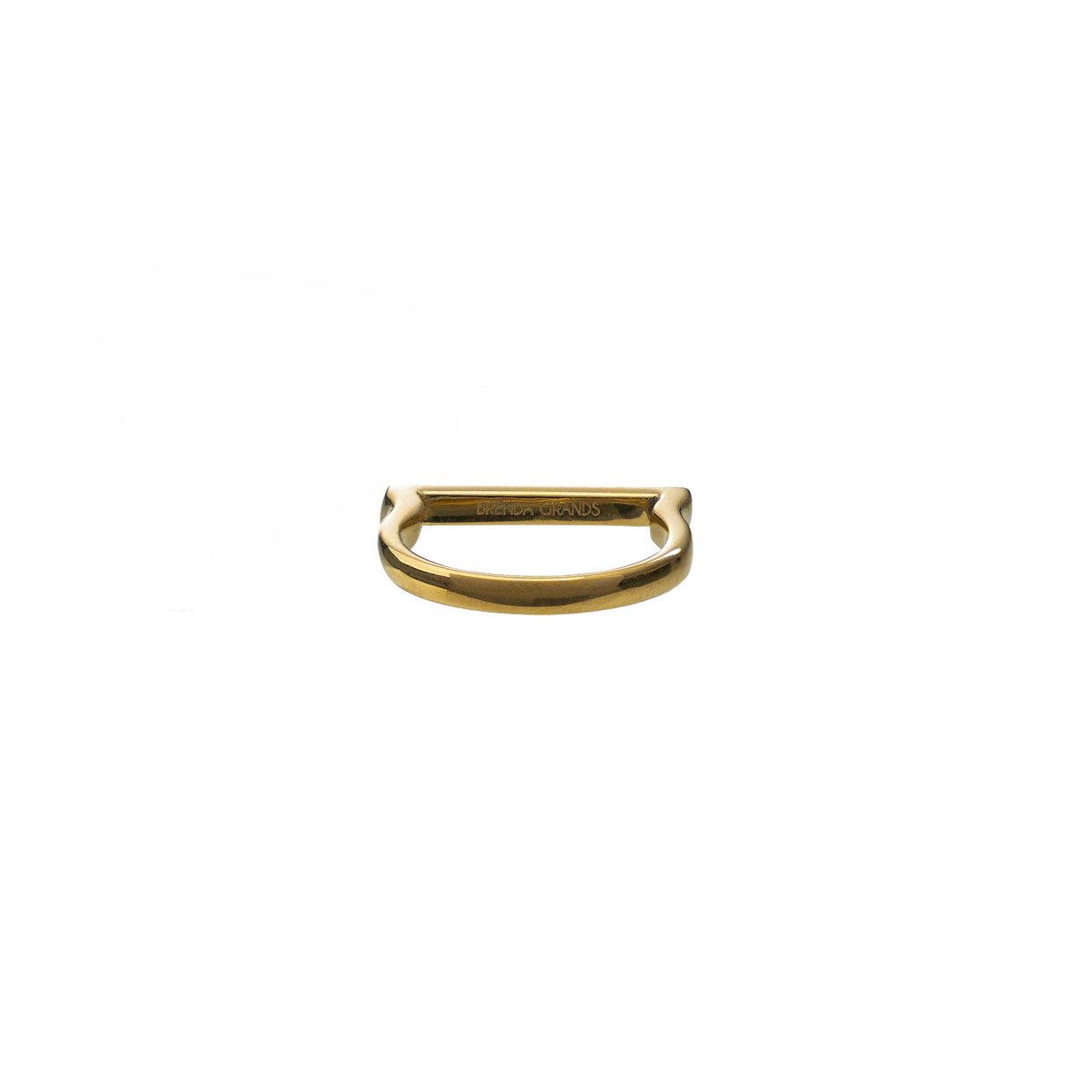 Waterproof Gold Tennis Bar Ring: 8