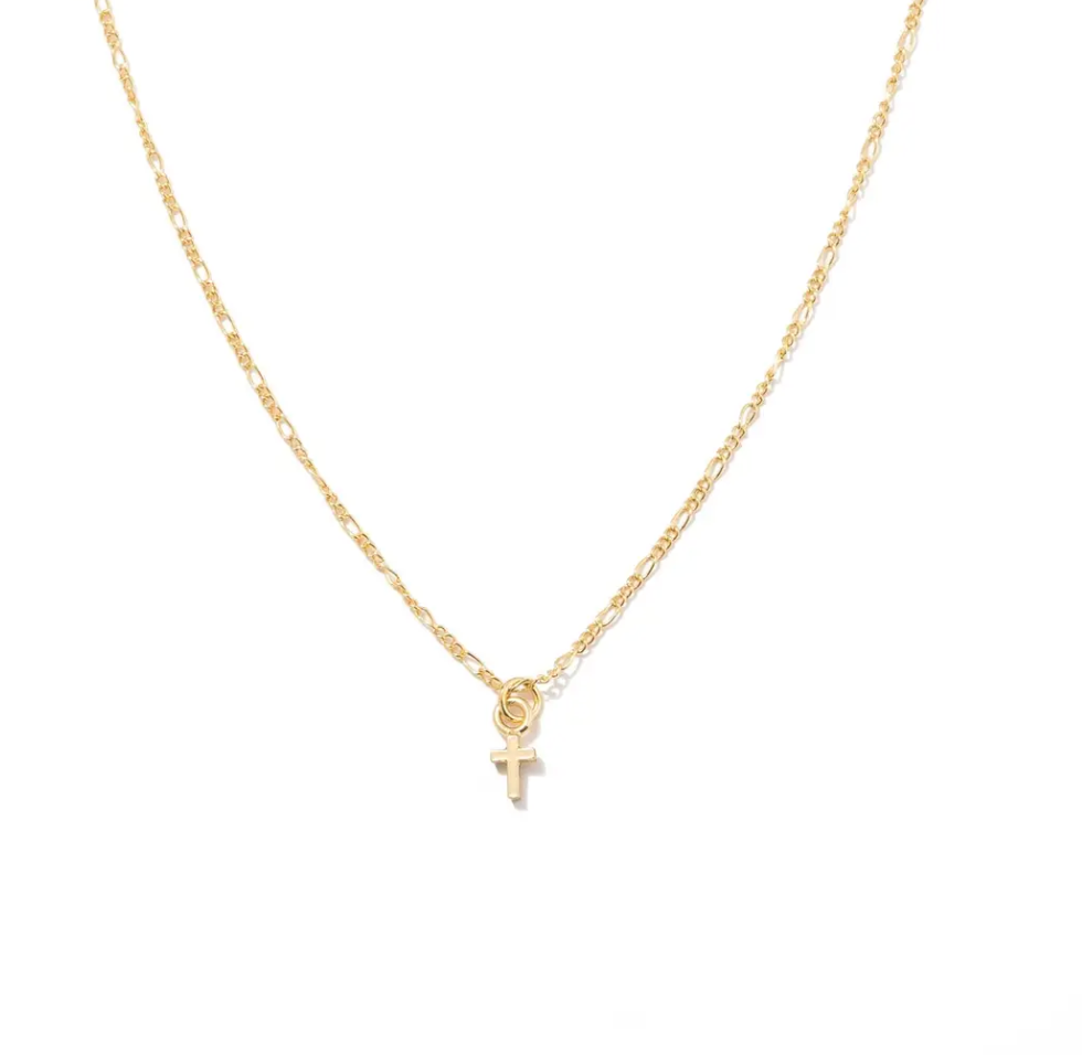18K Gold Plated Necklace | Dainty Cross