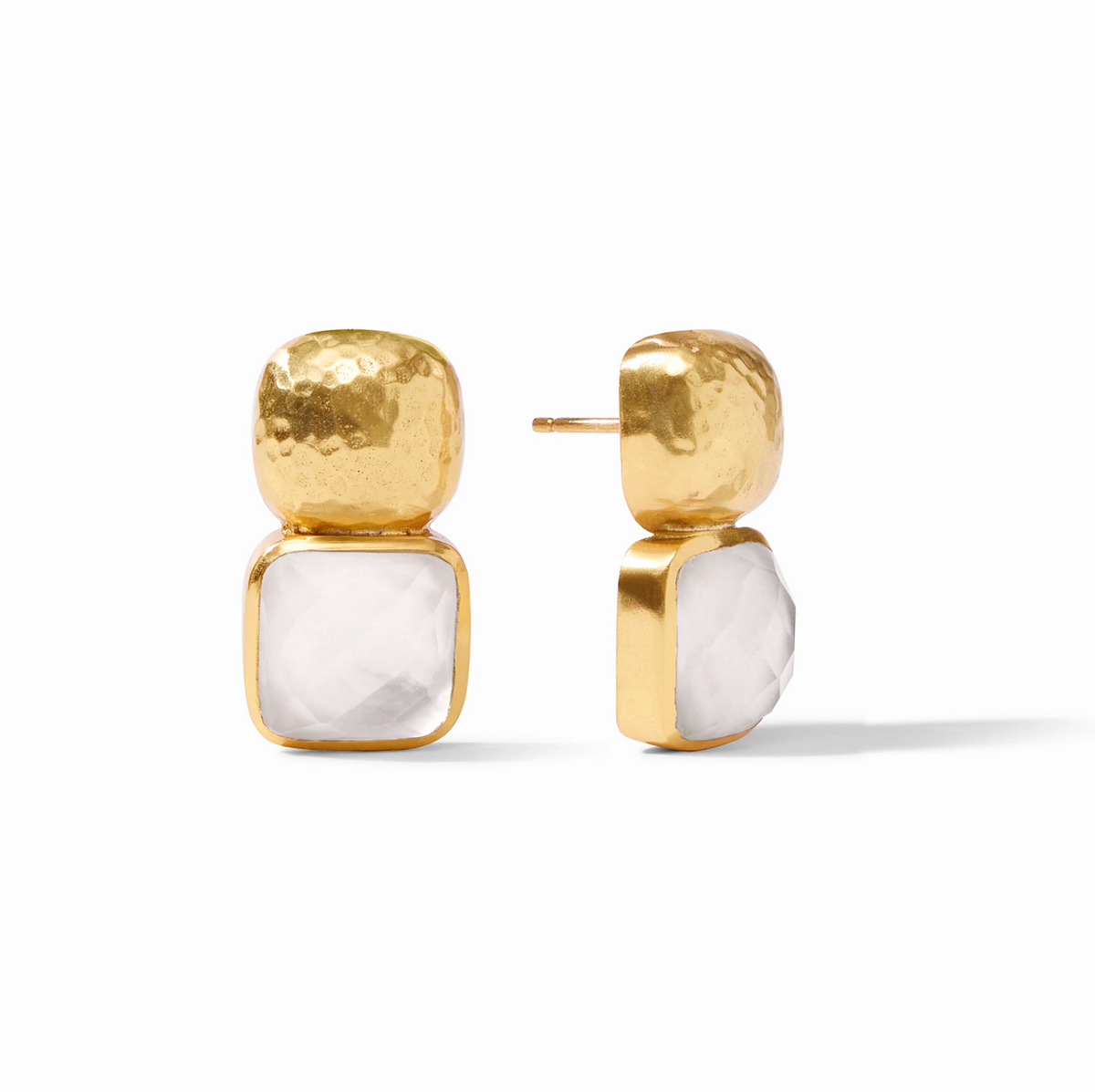 Julie Vos | Catalina Earring | Iridescent Clear Crystal