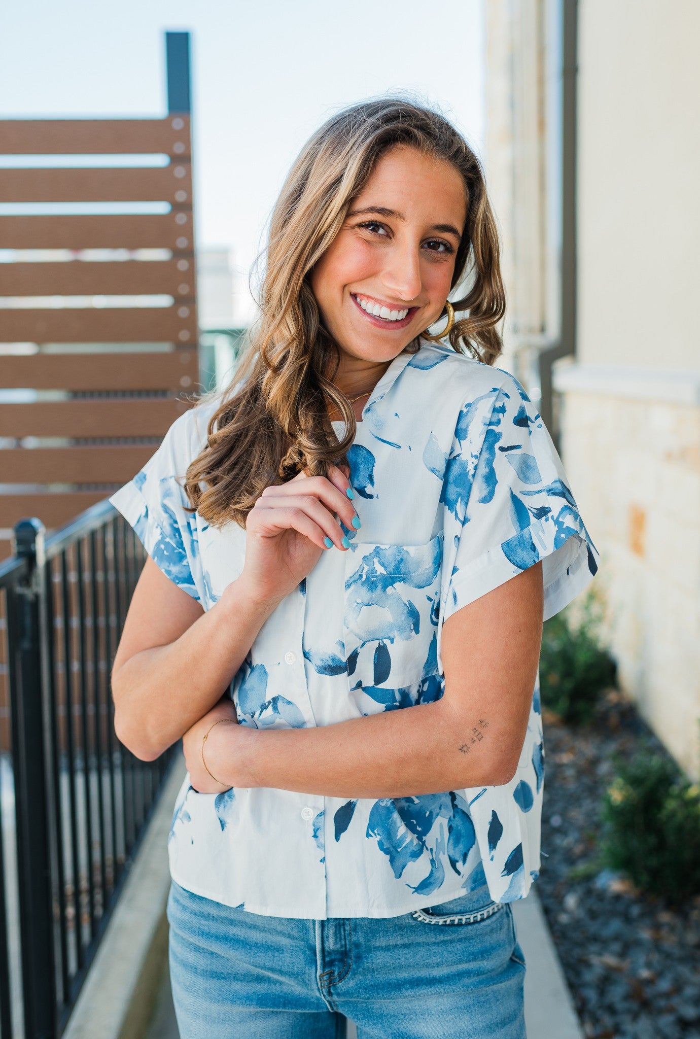 Bane Top | Washed Floral