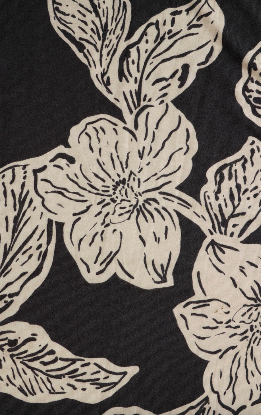 Flared Asha Floral Jumpsuit | Black Sand