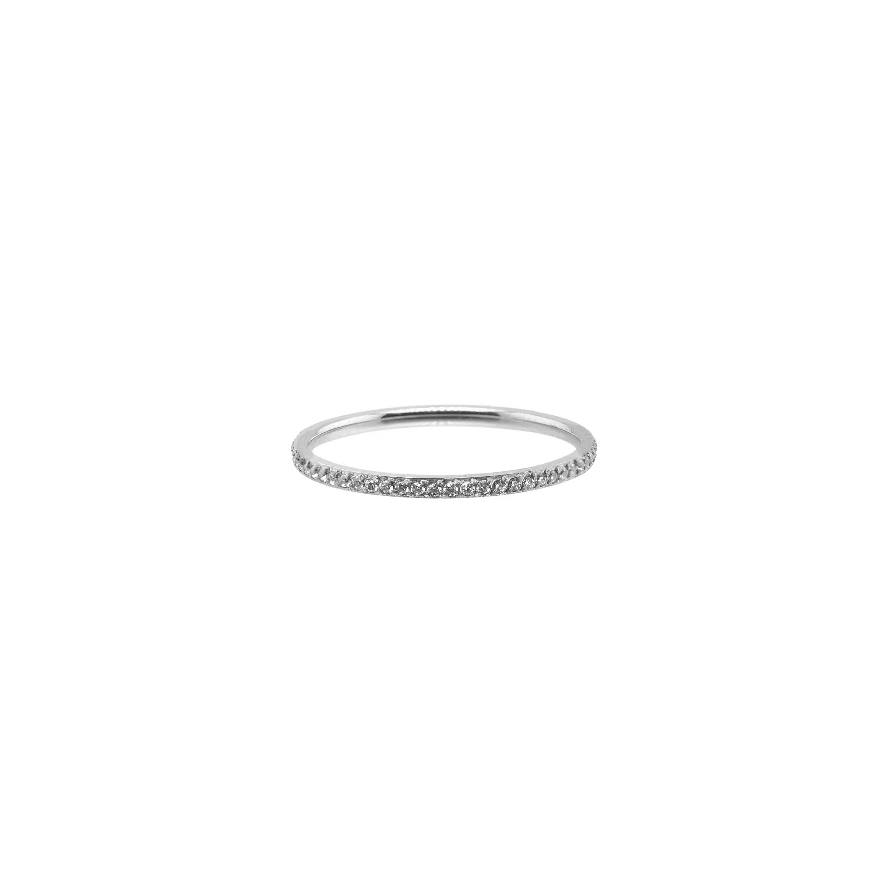6 | Dainty Diamond Band, Silver