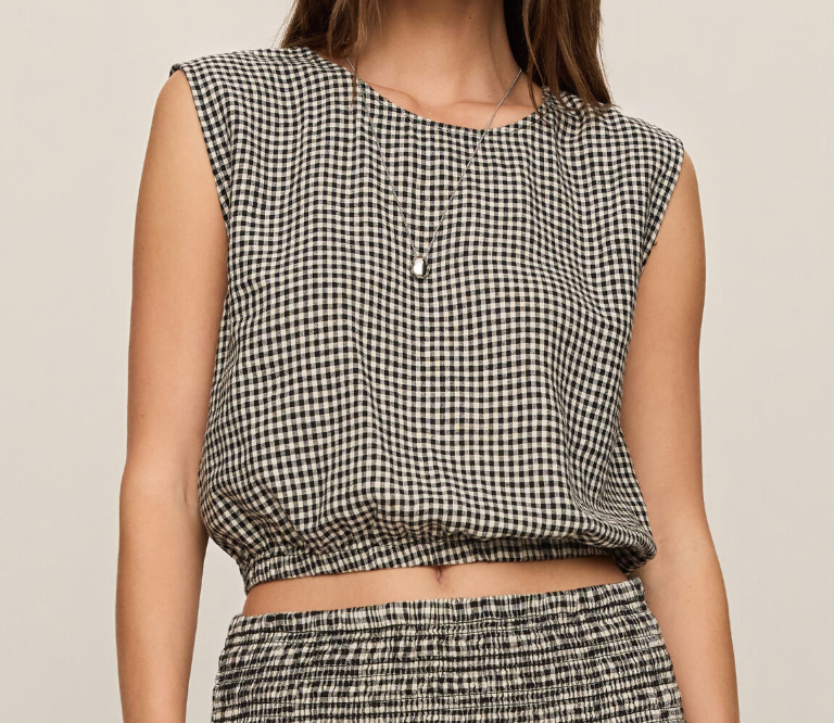 Z Supply | Merit Gingham Top | Black