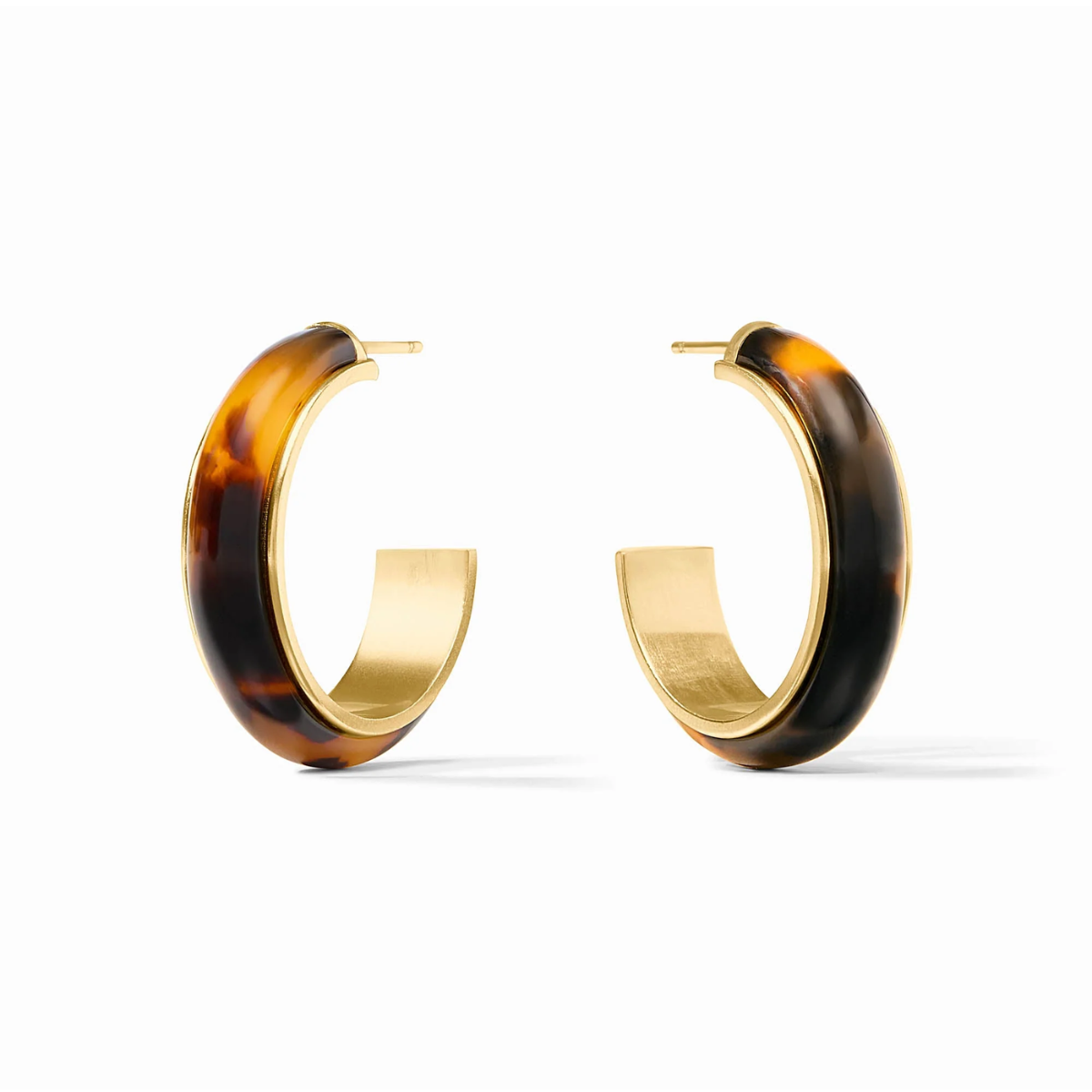 Julie Vos | Carnaby Hoop | Tortoiseshell Medium