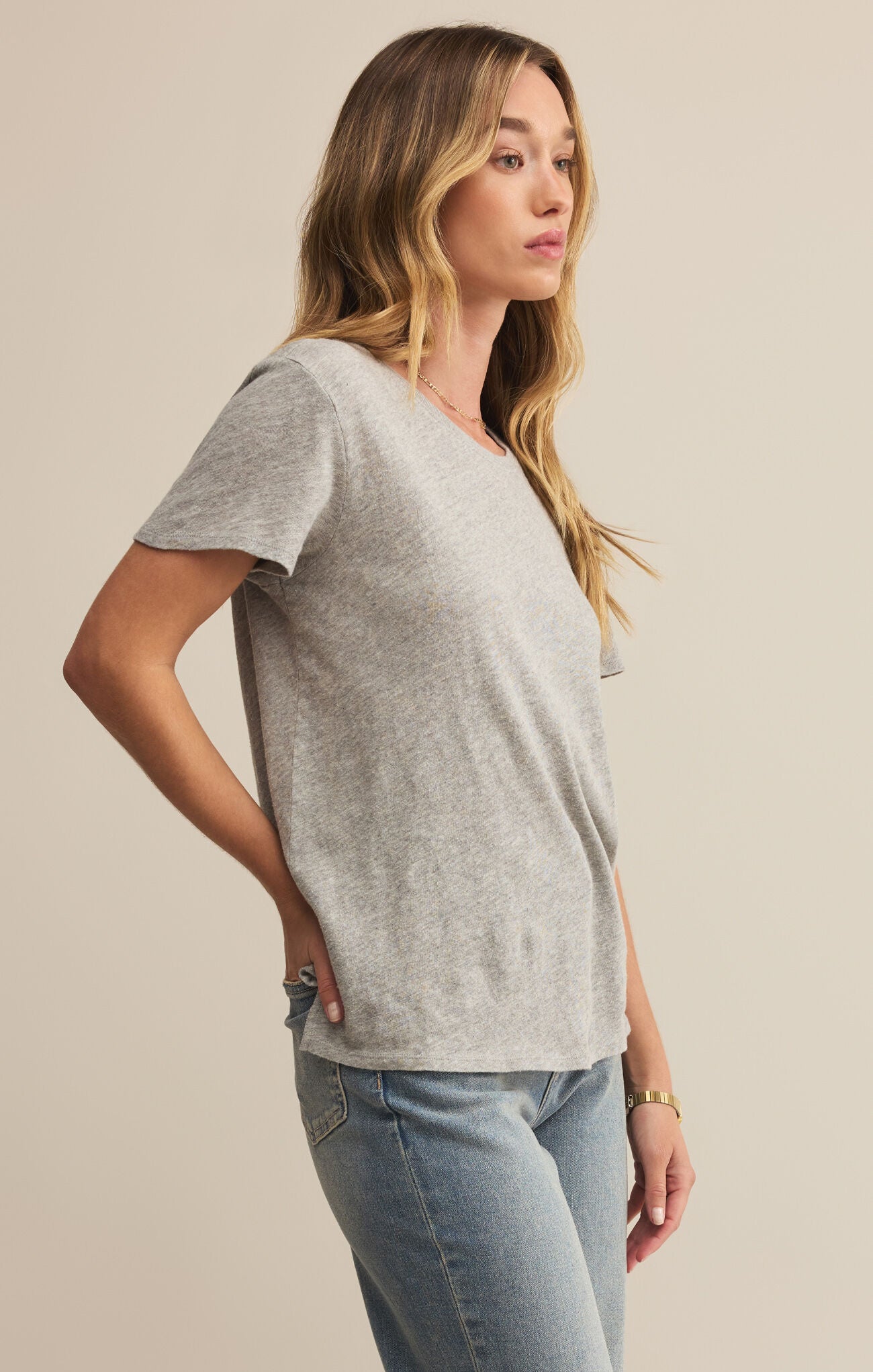 Foundation Slub Tee | Heathered Grey