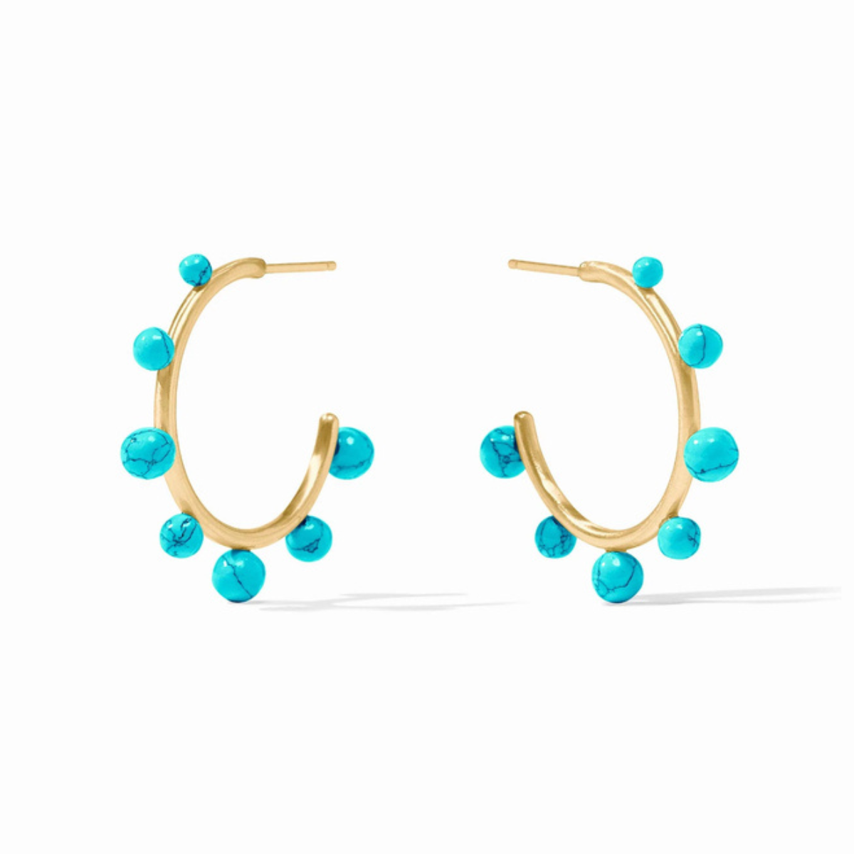 Julie Vos | Hydra Stone Hoop Turquoise Medium