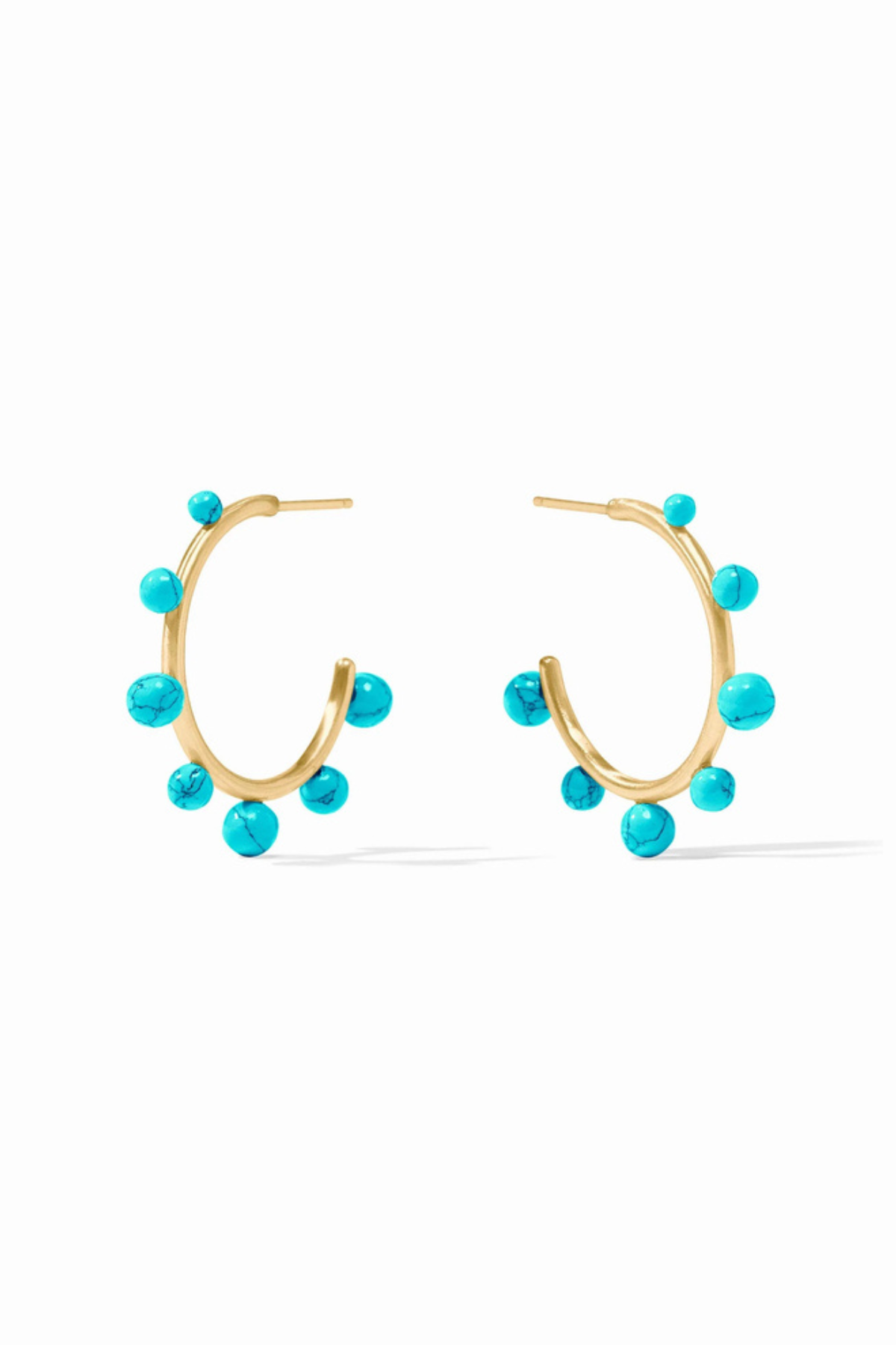Julie Vos | Hydra Stone Hoop Turquoise Medium