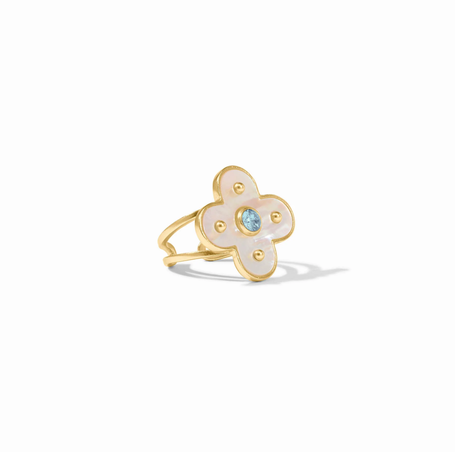 Julie Vos | Colette Ring | Chalcedony Blue