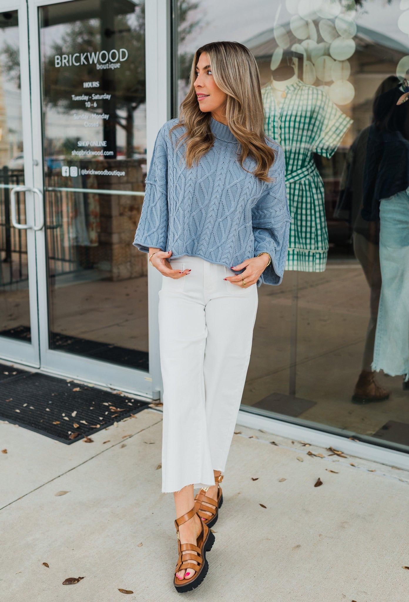 Brie Sweater | Dusty Blue