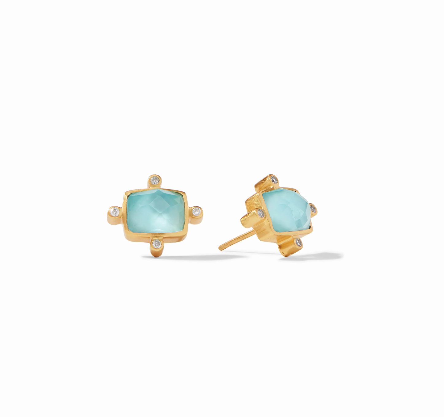 Julie Vos | Clara Stud | Bahamian Blue