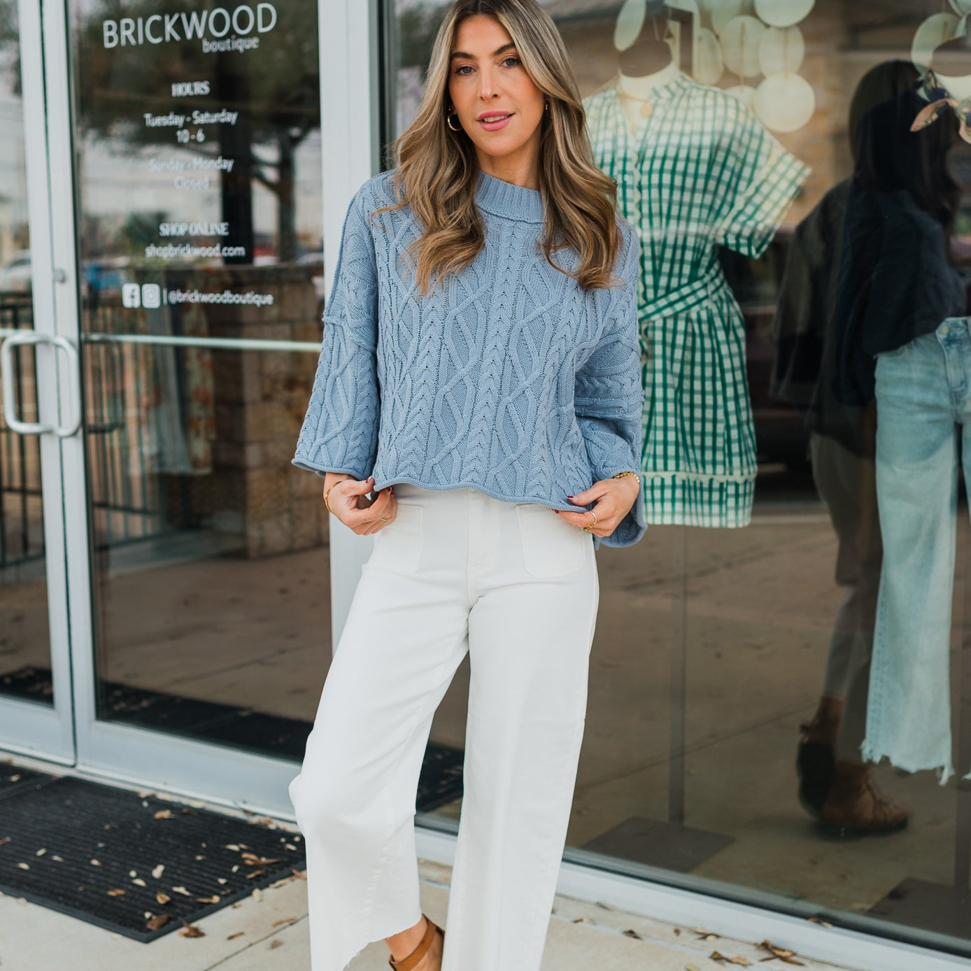 Brie Sweater | Dusty Blue