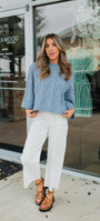 Brie Sweater | Dusty Blue