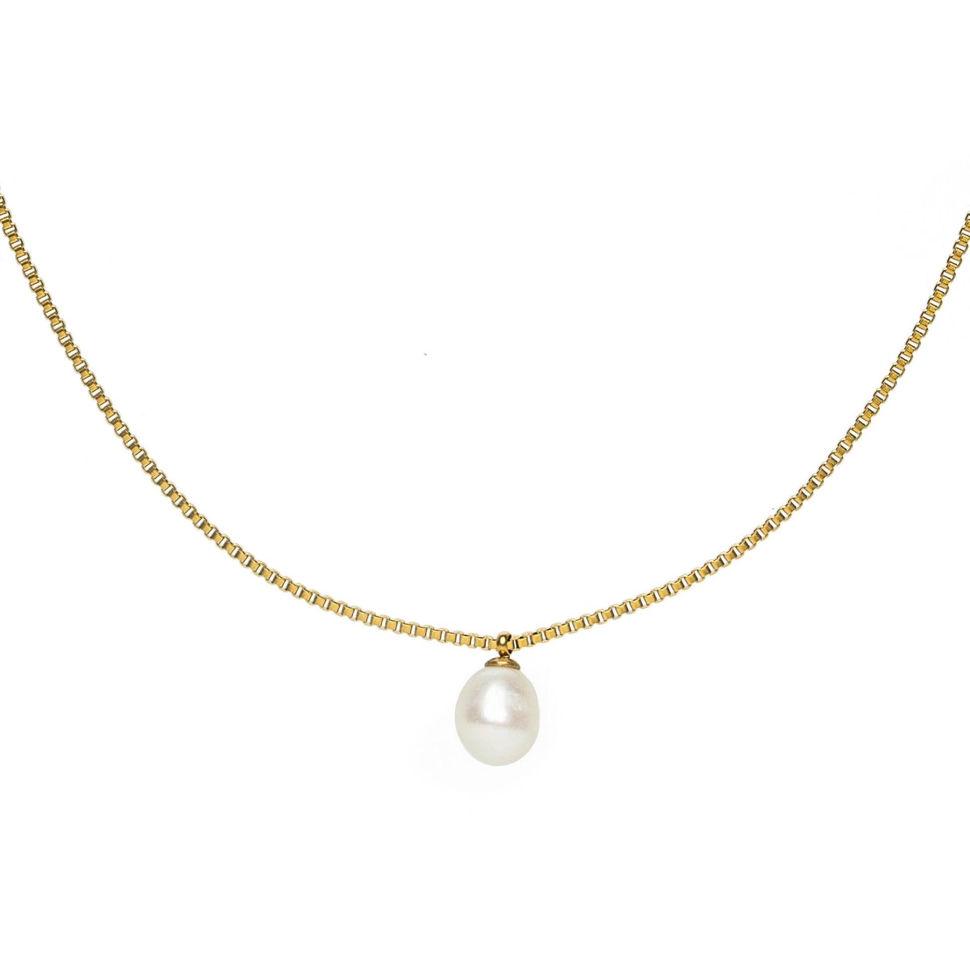 18K Gold Plated Necklace | Box Chain