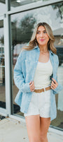 Landry Floral Top | Denim