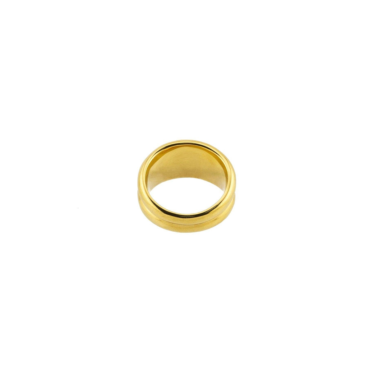 Waterproof Gold Twin Ring: 7