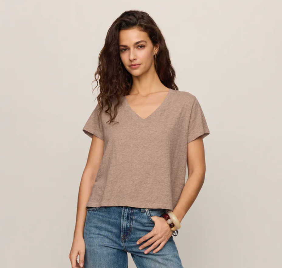 Z Supply | Nomad V-Neck Tee | Heather Ash