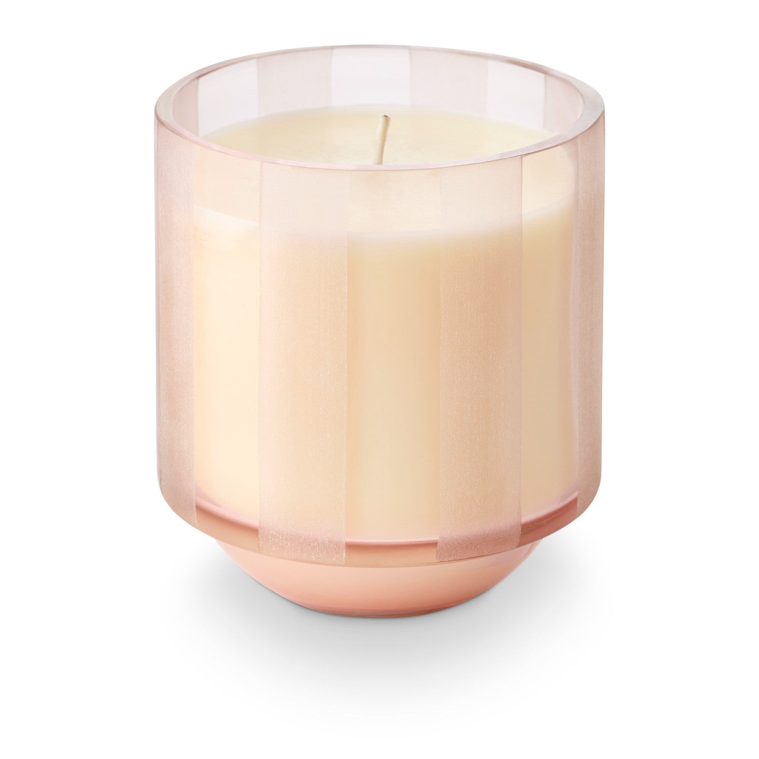 Striped Glass Candle | Pink Pine