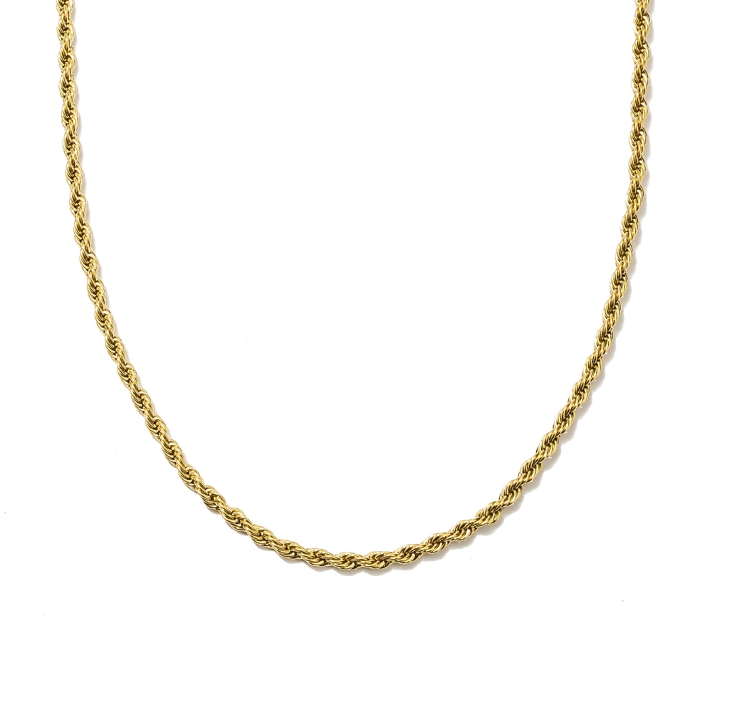 Waterproof Gold Chunky Rope Chain