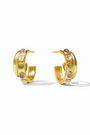 Julie Vos | Cobblestone Double Hoop | Multi Stone Cat's Eye