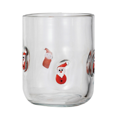 Holiday Icon Glass | Santa