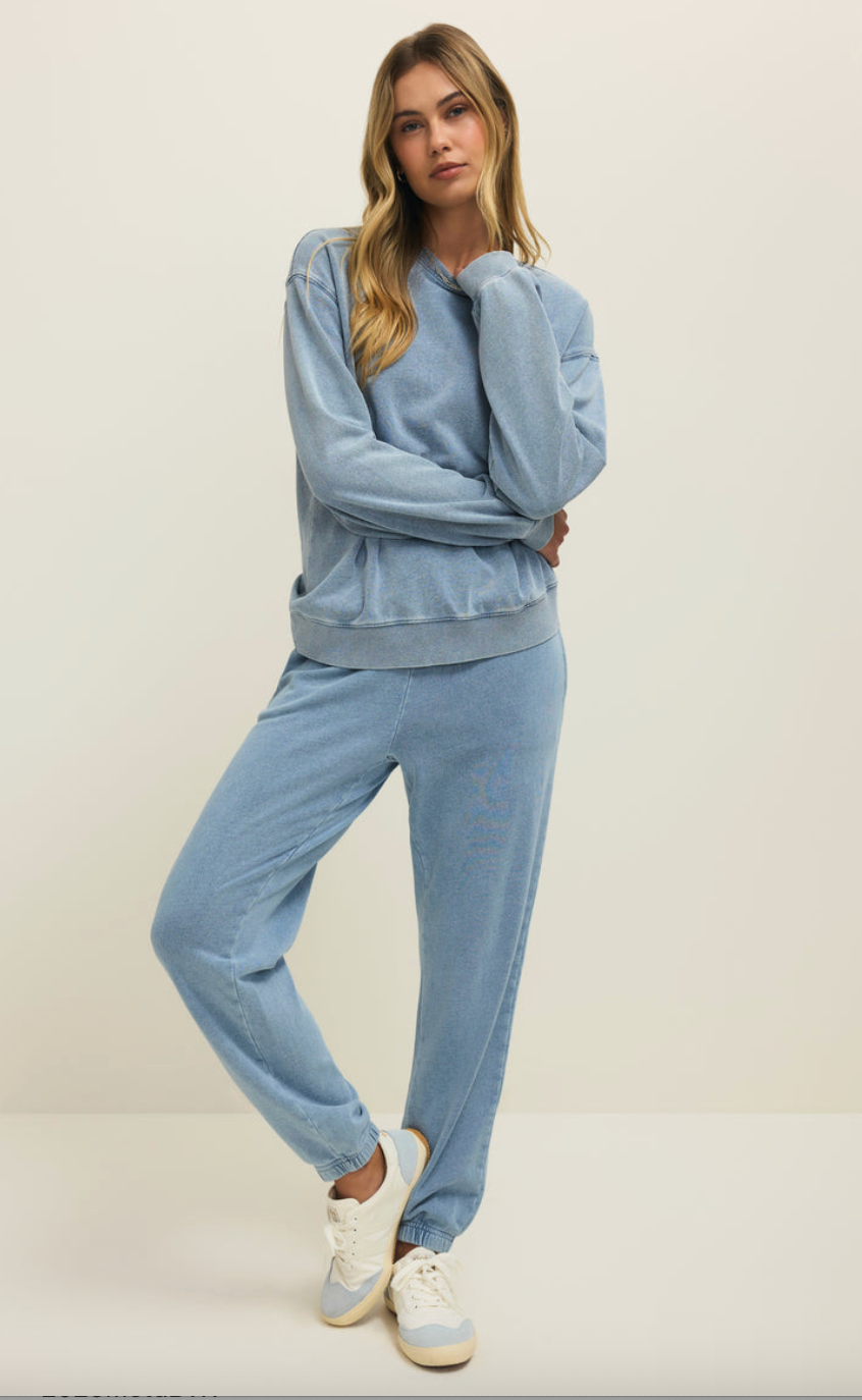 Downtown Knit Denim Jogger | Ocean Air Indigo