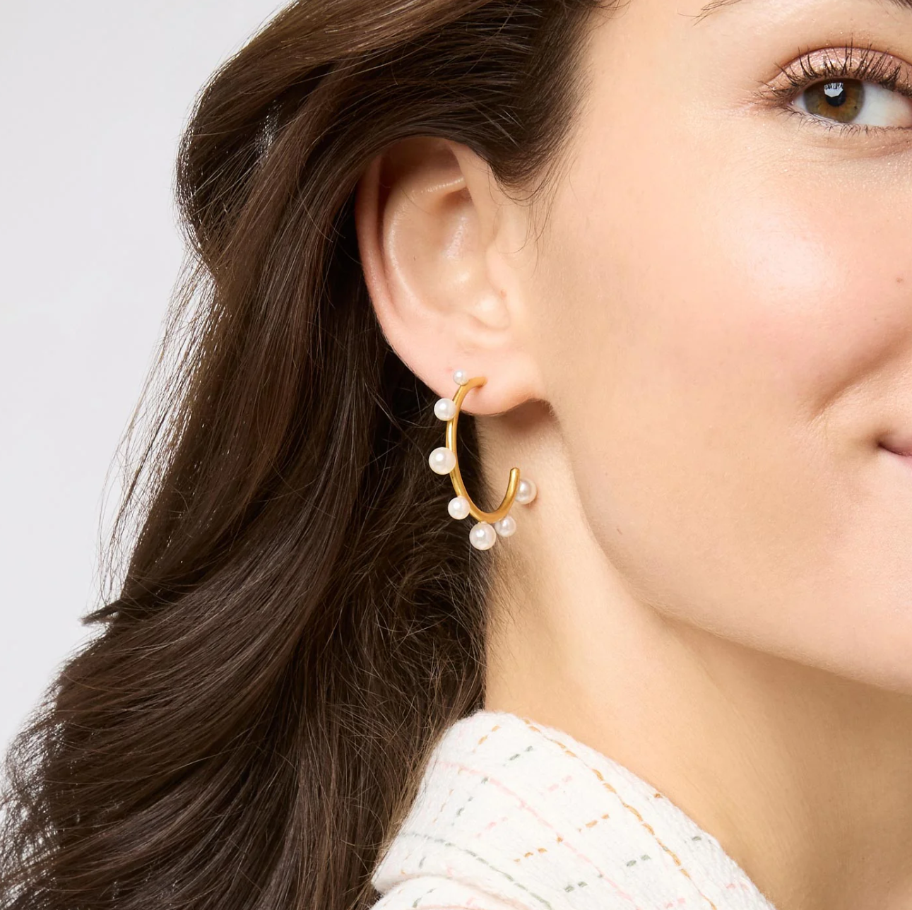 Julie Vos | Hydra Stone Hoop Turquoise Medium