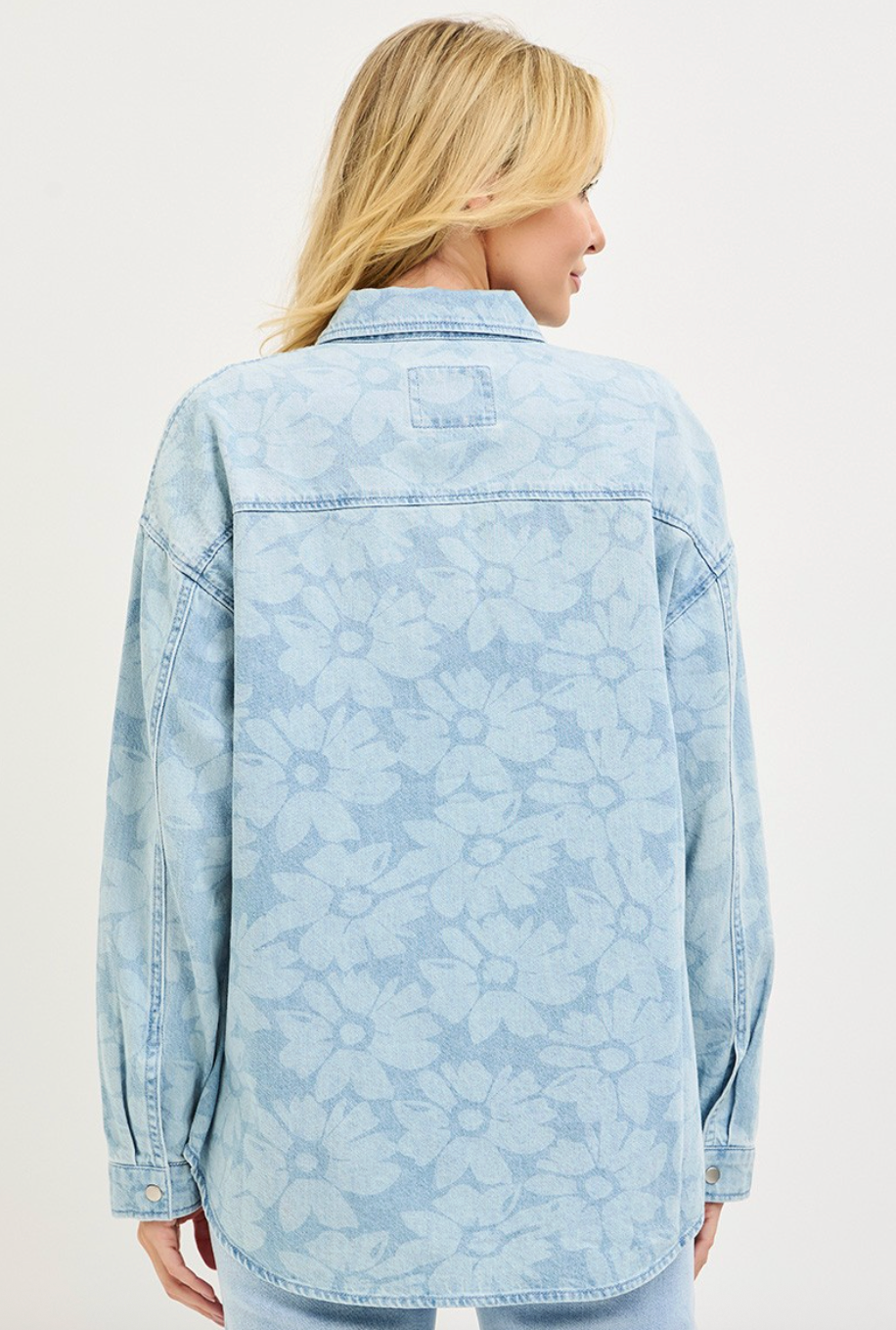 Landry Floral Top | Denim