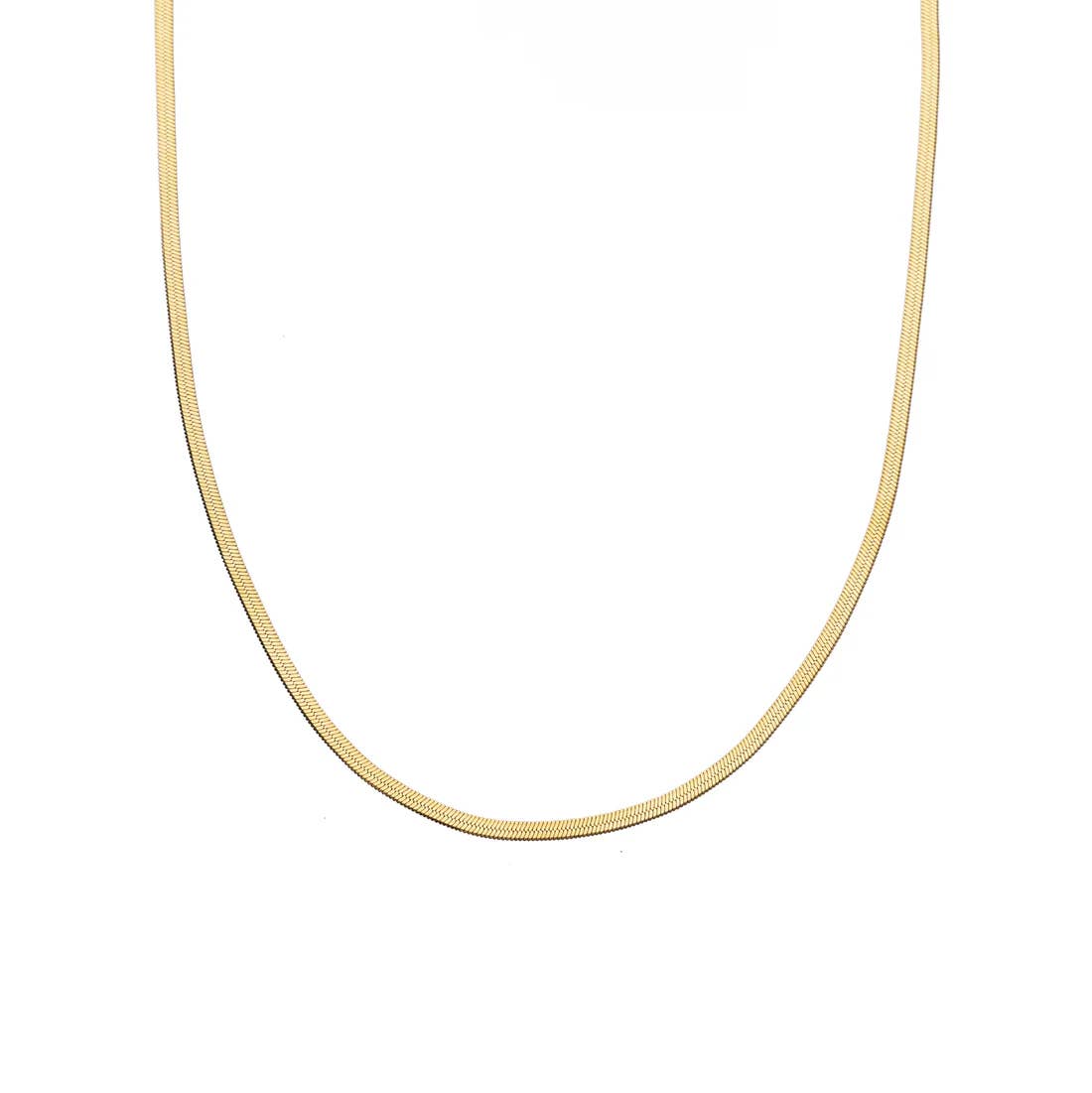 18K Gold Plated Necklace | Herringbone
