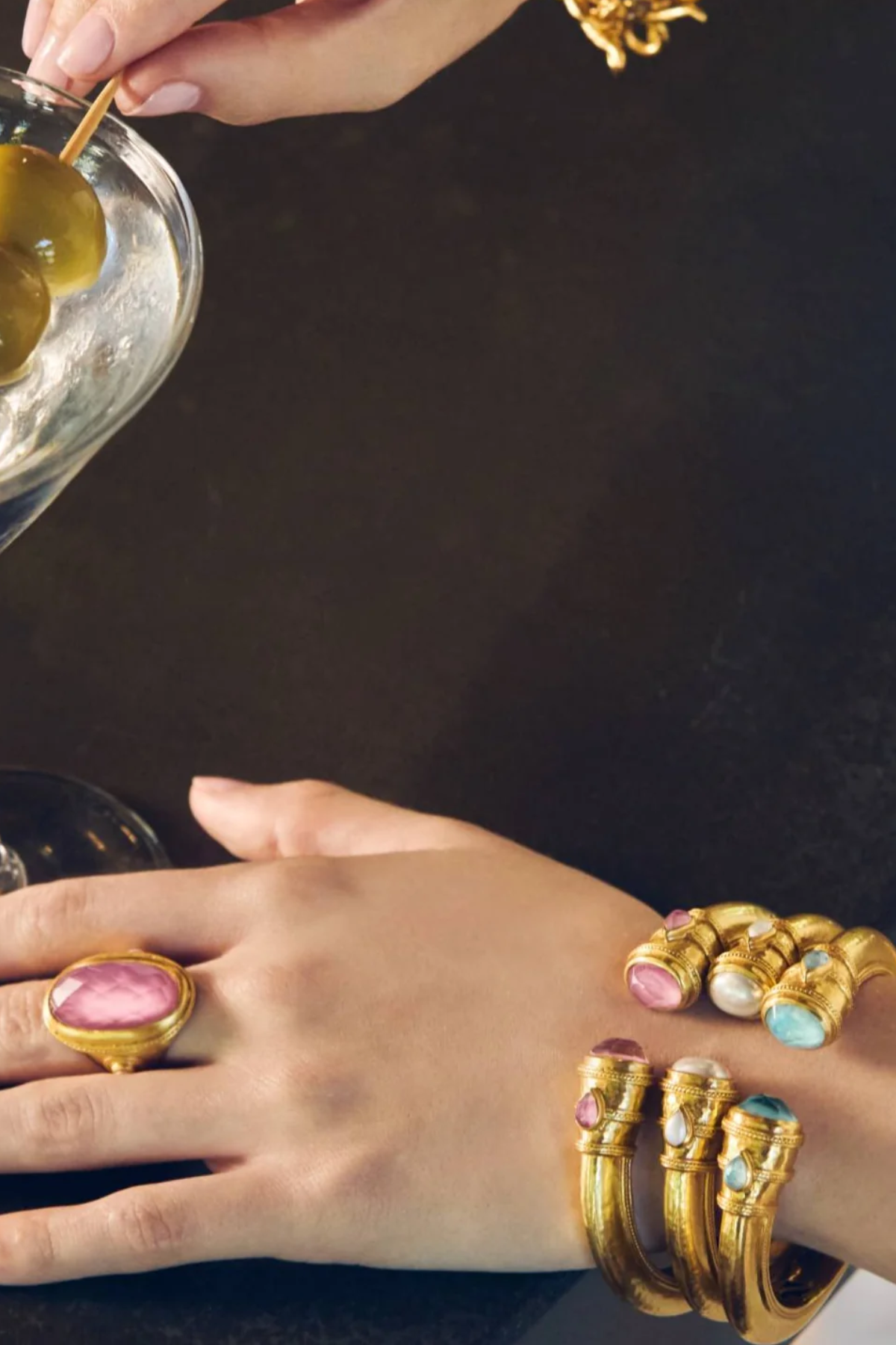 Julie Vos | Cannes Demi Cuff | Clear Crystal