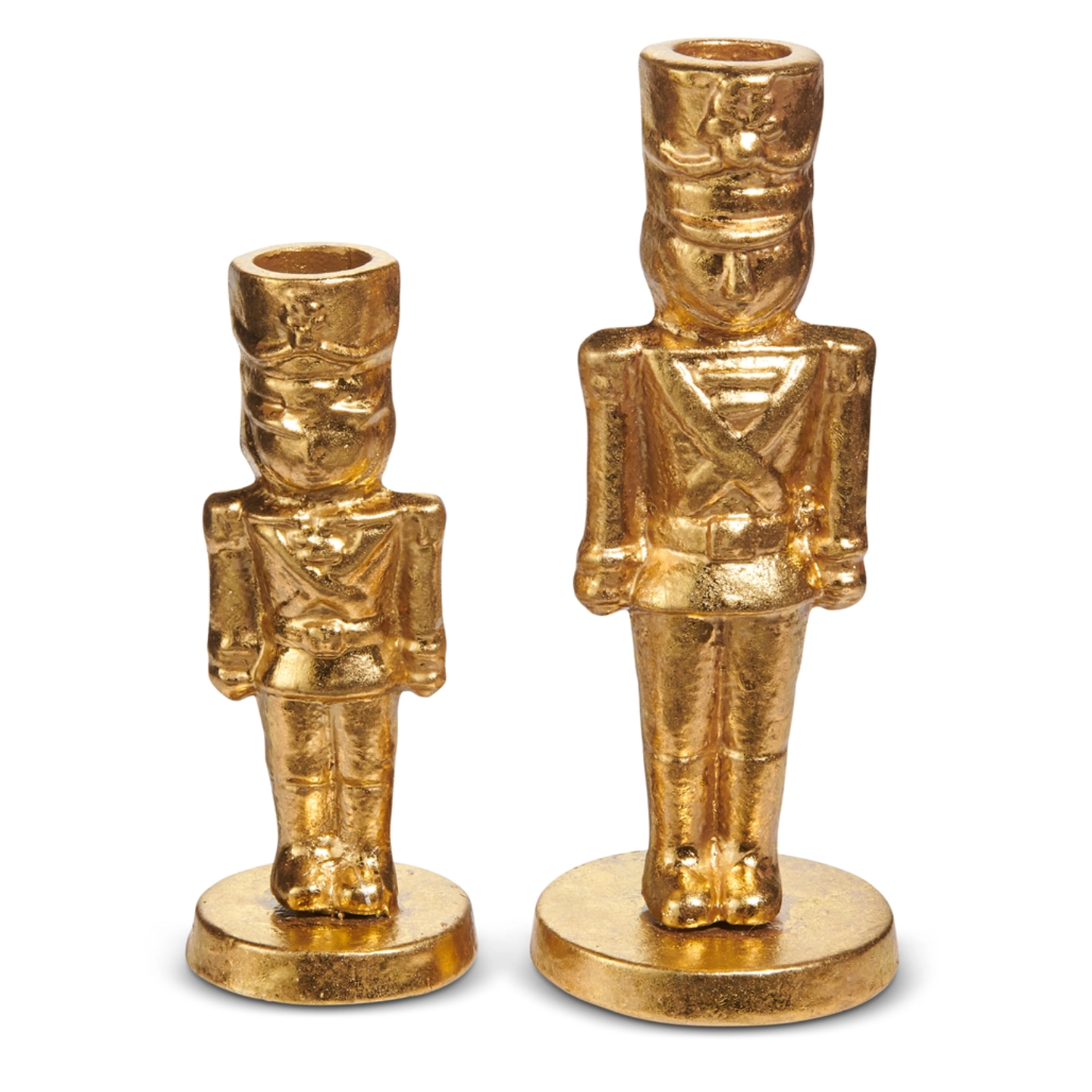 S/2 Short + Tall Nutcracker Candlesticks