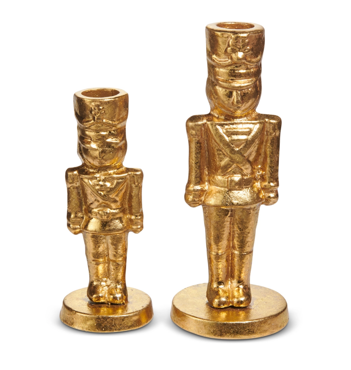 S/2 Short + Tall Nutcracker Candlesticks