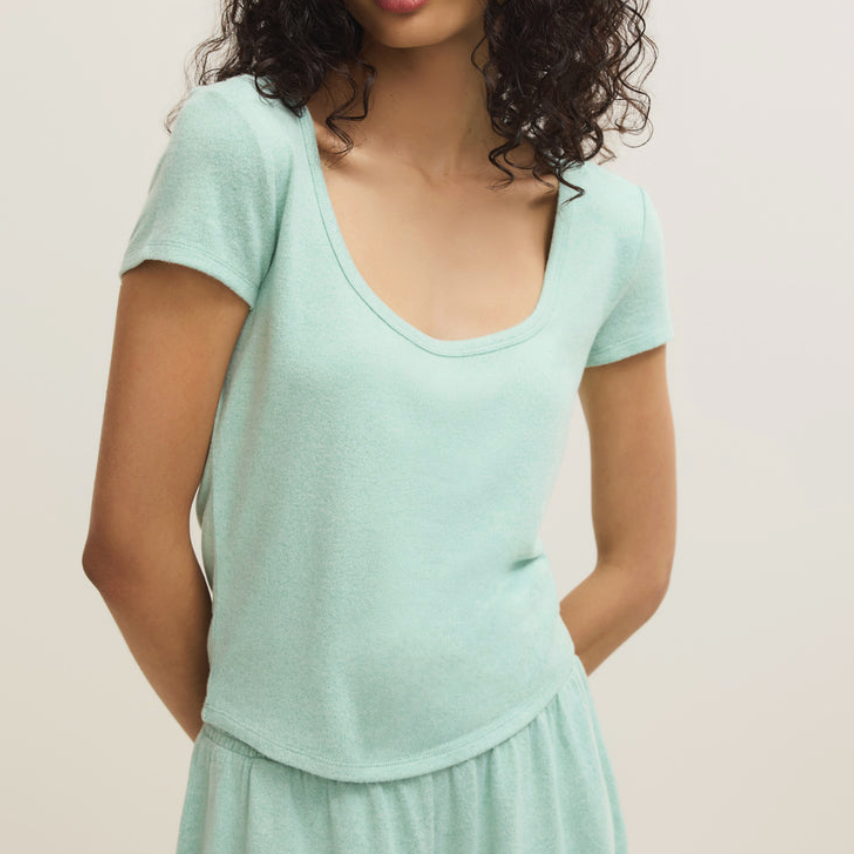 Flower Market Soft Tee | Crystal Green