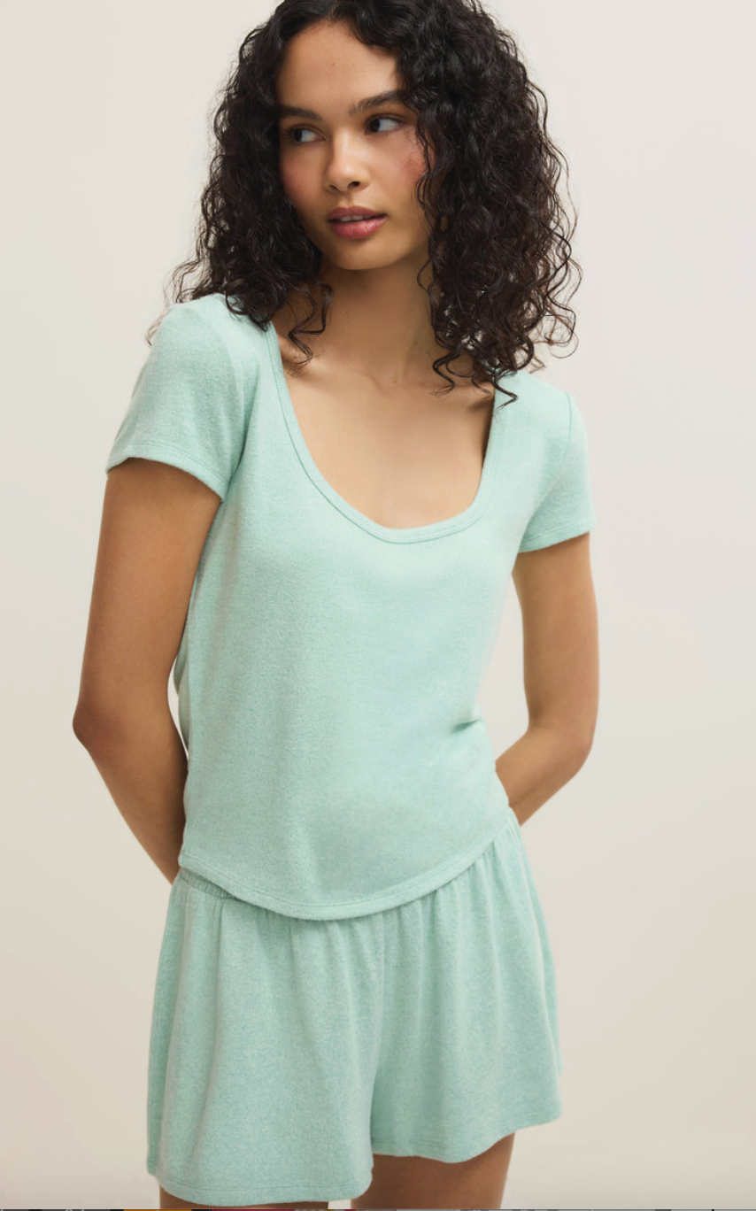 Flower Market Soft Tee | Crystal Green