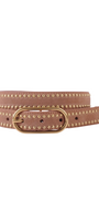 Genuine Leather Belt | Stud Lined