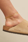 Waterproof Gold Herringbone Anklet