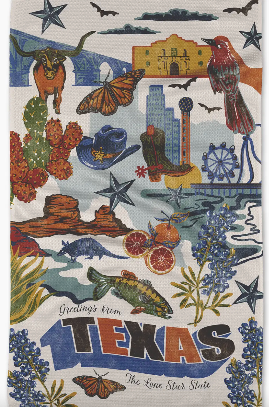 Geometry Tea Towel | Texas Greetings
