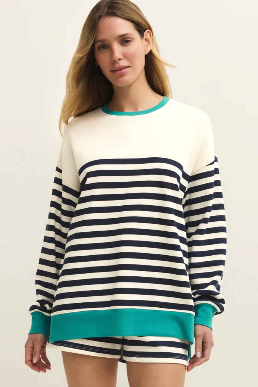 Layer Up Stripe Sweatshirt | Eclipse
