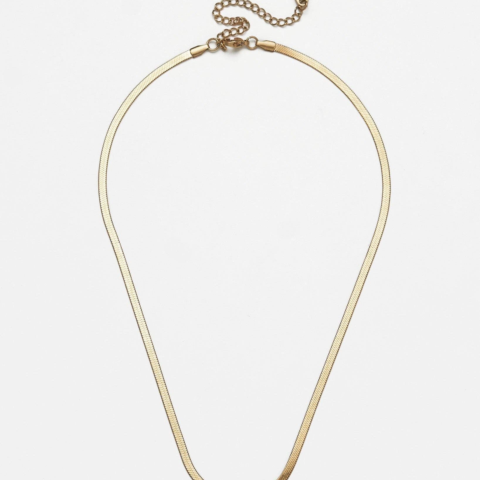 18K Gold Plated Necklace | Herringbone
