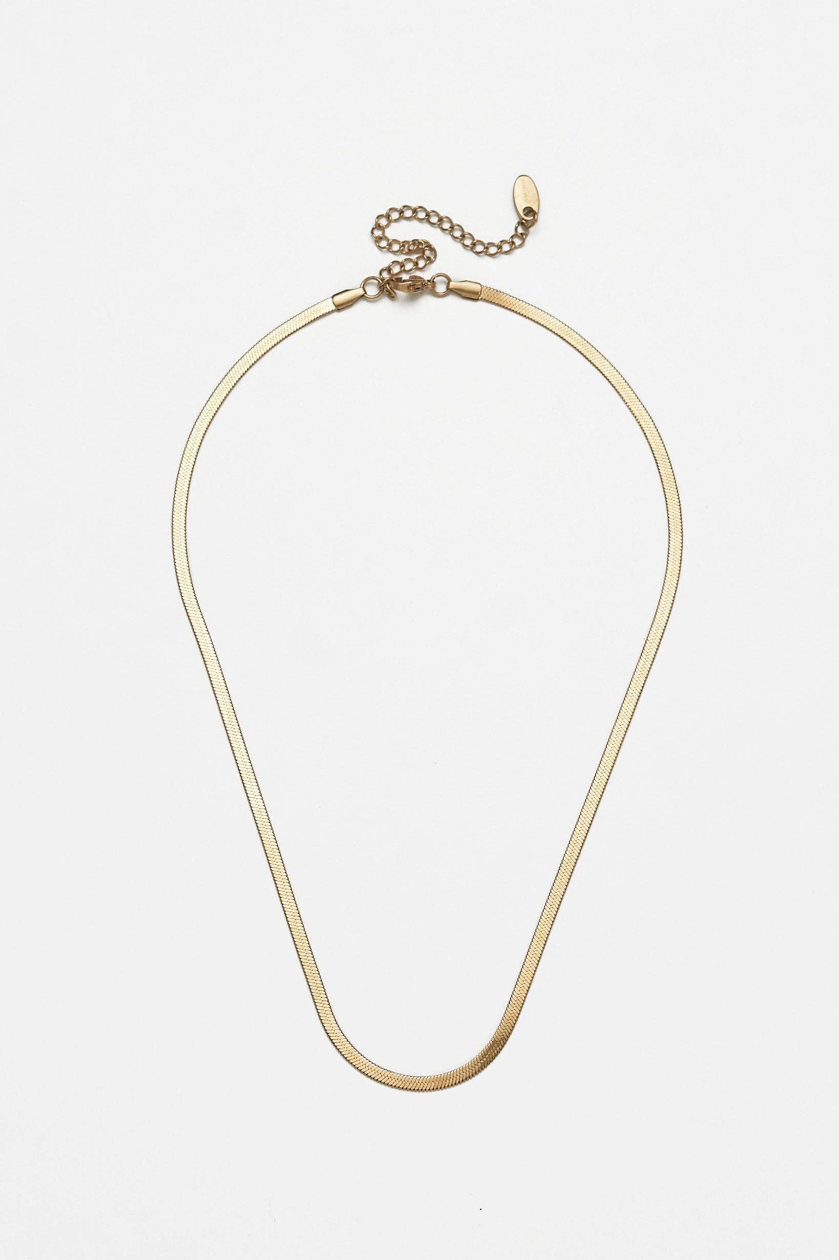18K Gold Plated Necklace | Herringbone