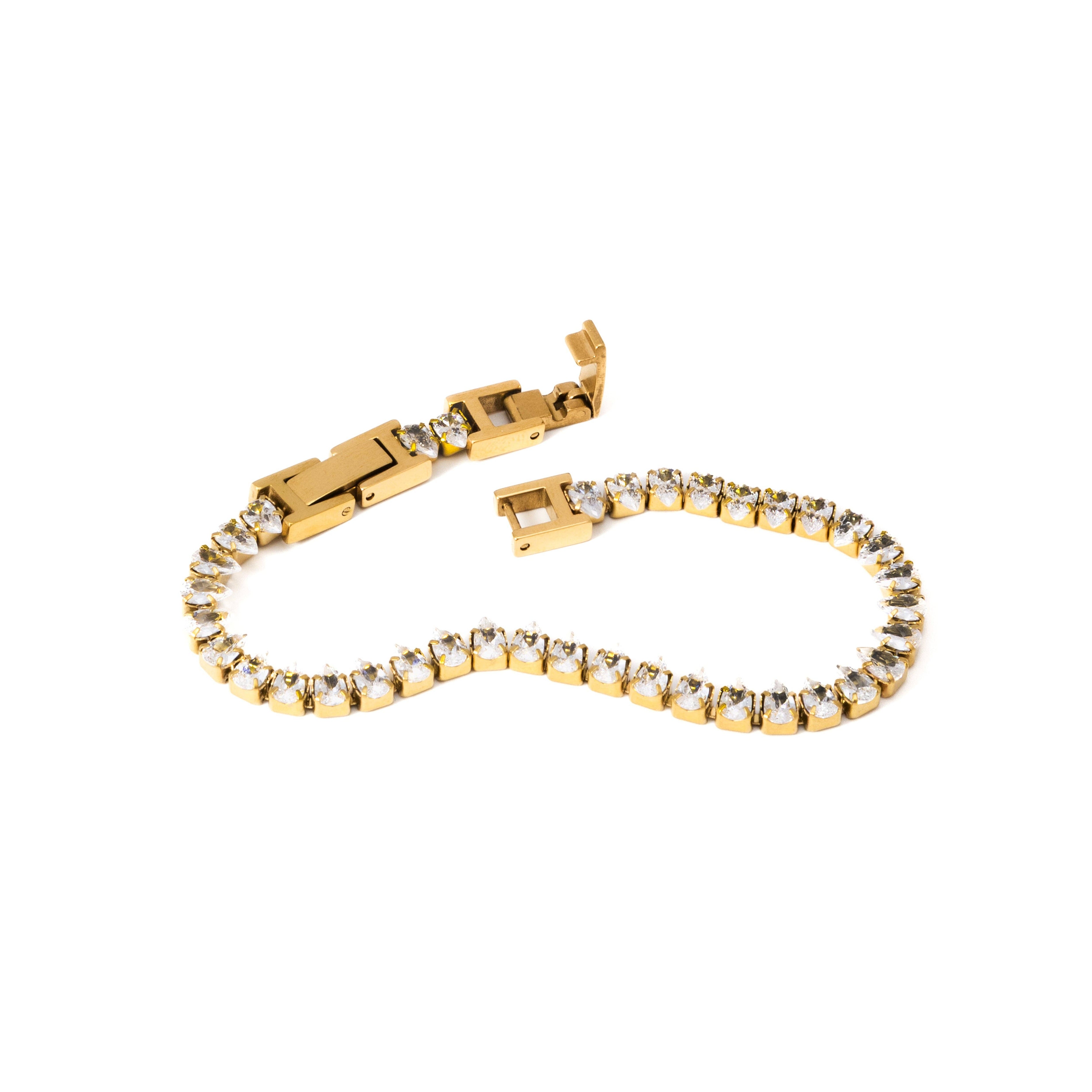 Waterproof 5mm Teardrop Tennis Bracelet