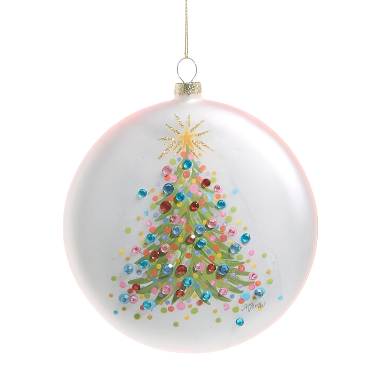 Confetti Tree Disc Ornament