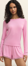 Maison Pointelle LS Top | Pink Crush