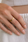 Chess Waterproof Gold Textured Ring: 8