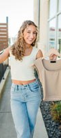 Carson Knit Top | Taupe